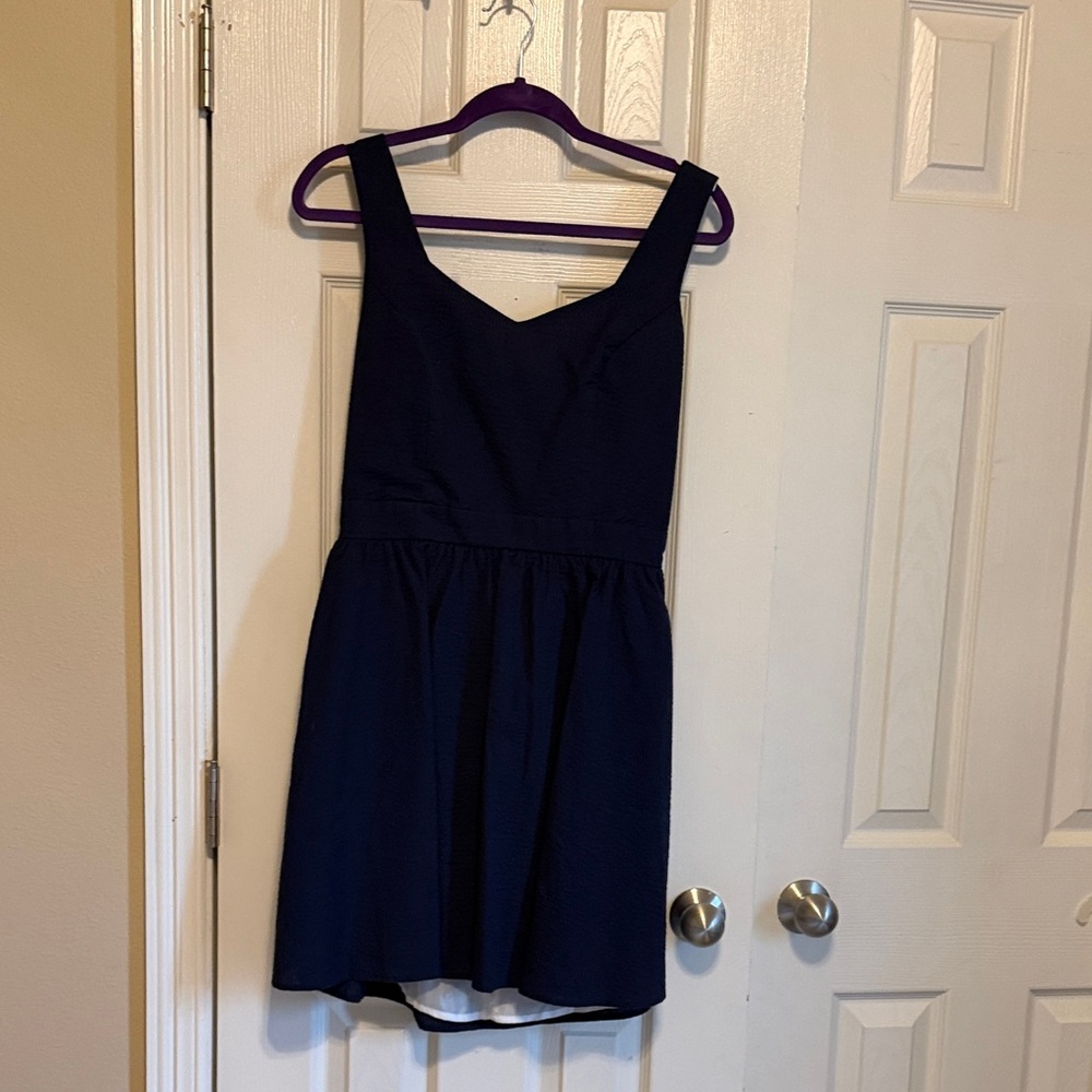 Lauren James Navy Blue Mini Dress